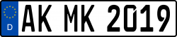 Fahrradträger-Kennzeichen